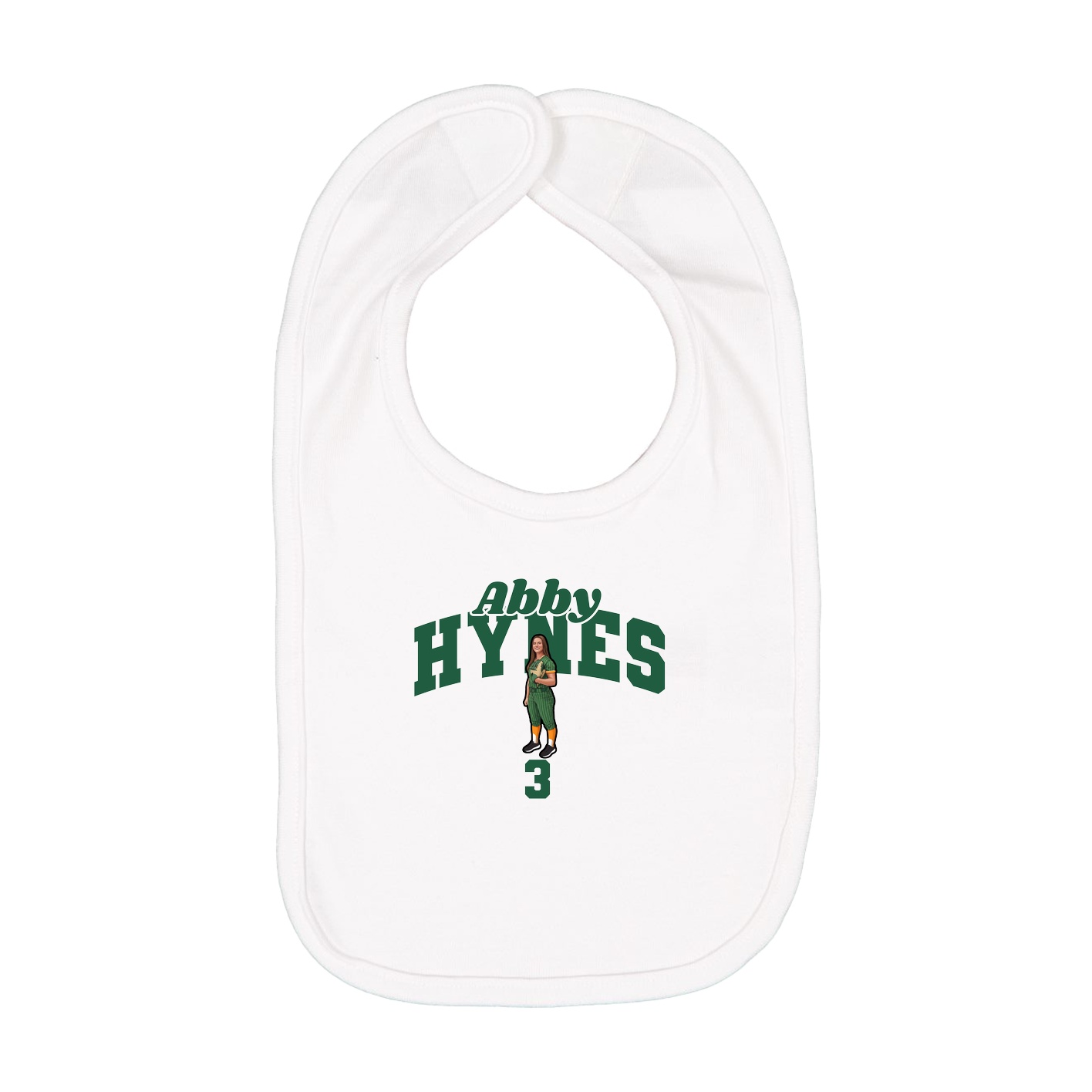 Infant Bib — Signature Arch in White