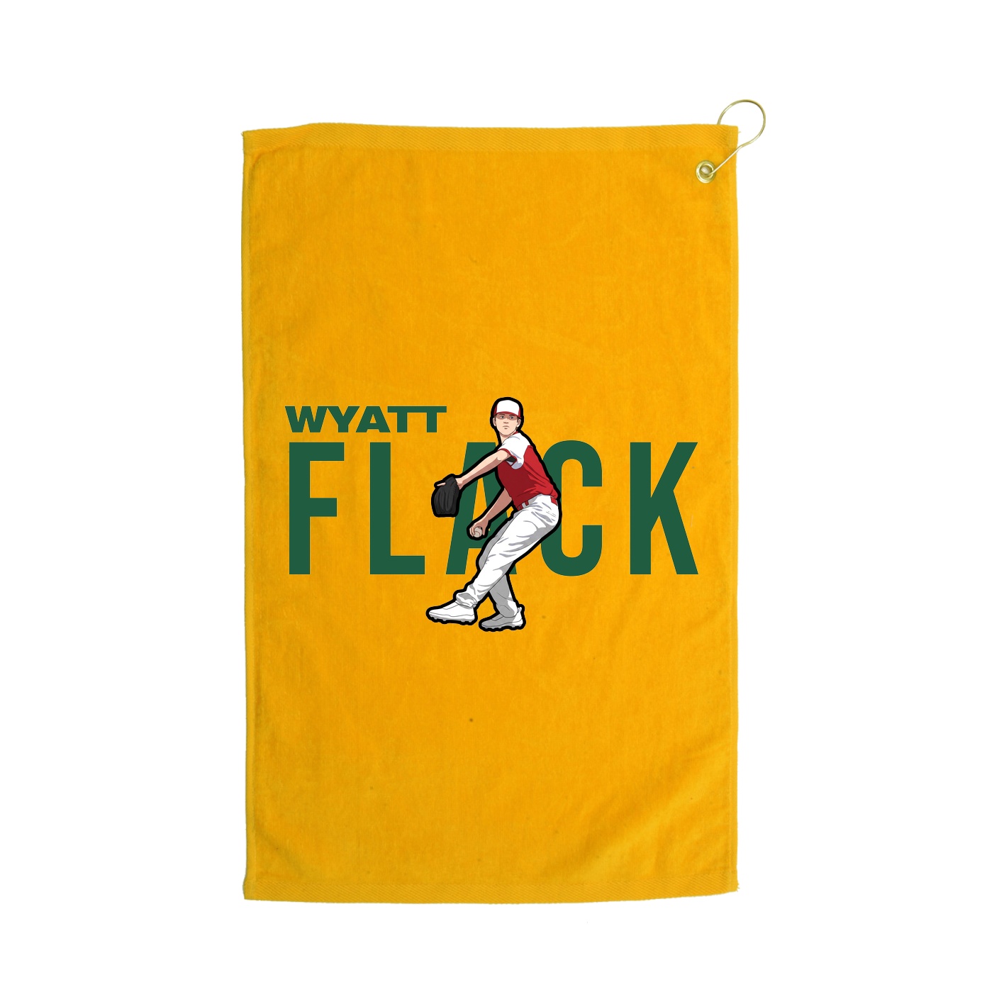 Golf Towel — Player Name in Gold