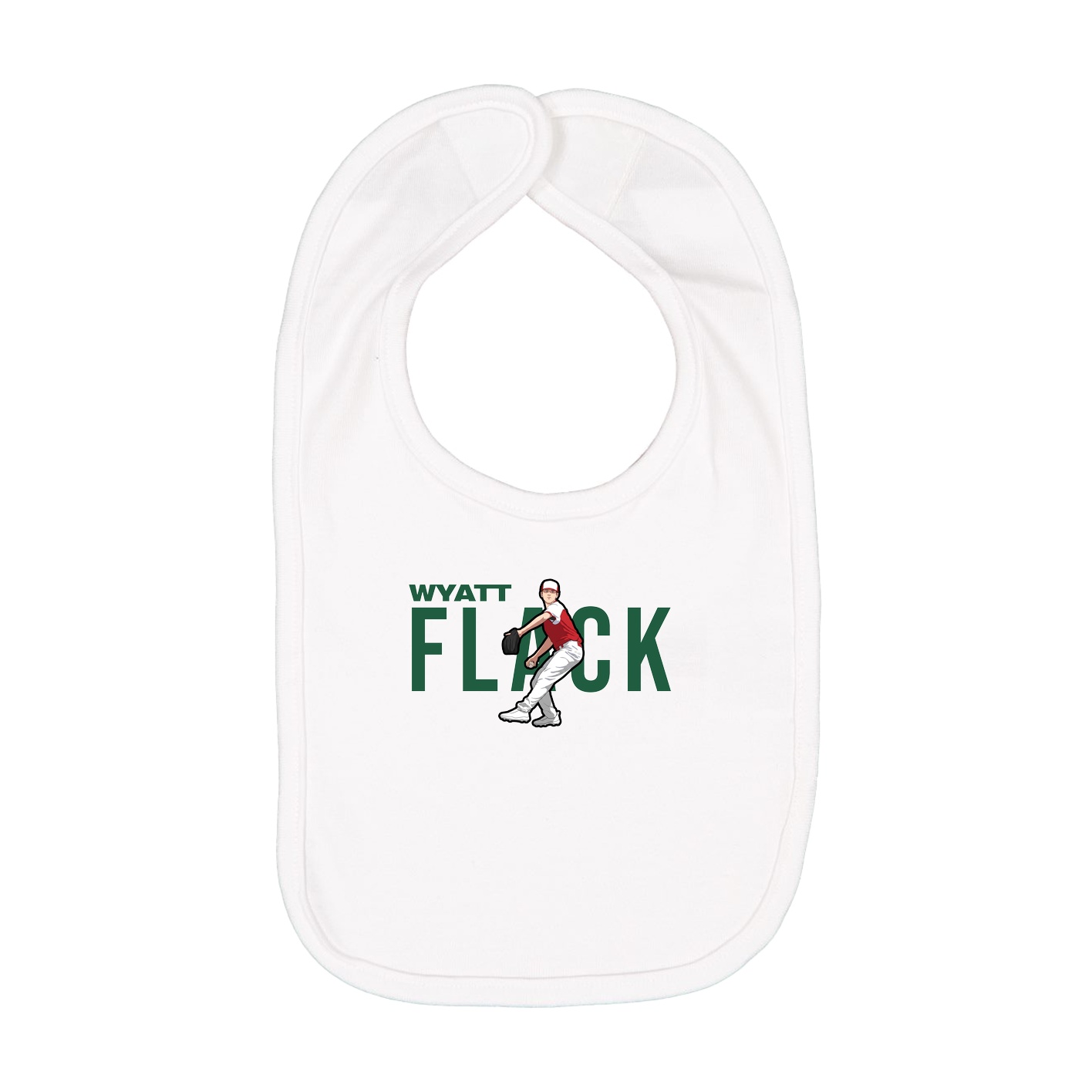 Infant Bib — Player Name in White