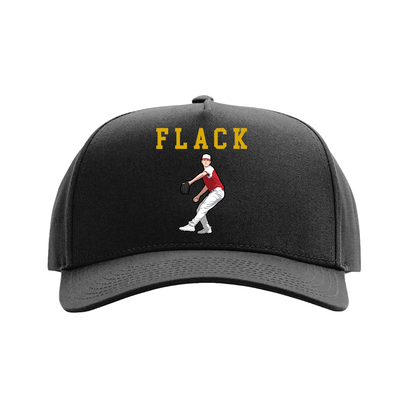 Full Fabric Five-Panel Champ Cap — Shirsey in Black