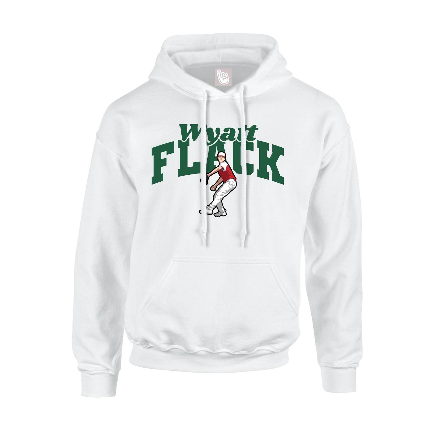 Youth Hoodie — Signature Arch in White