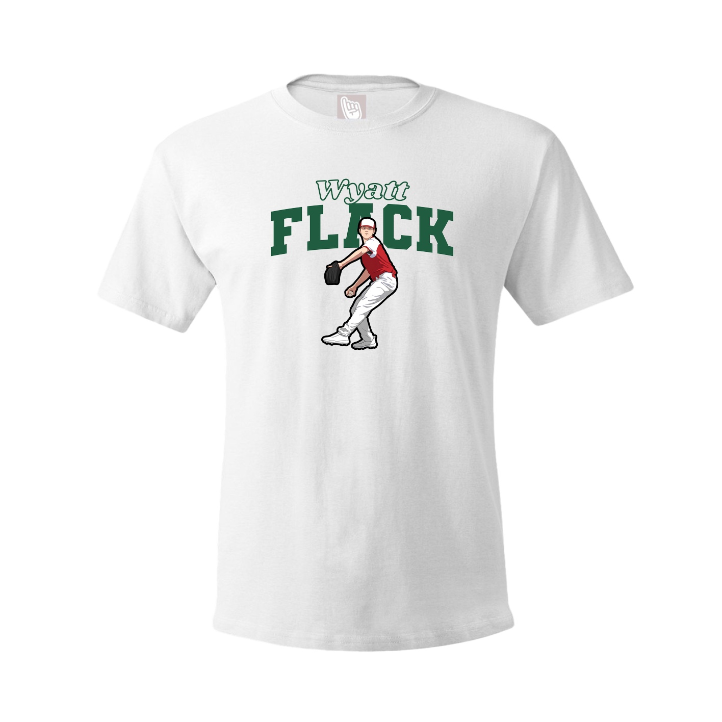 Youth Tee — Name Arch in White