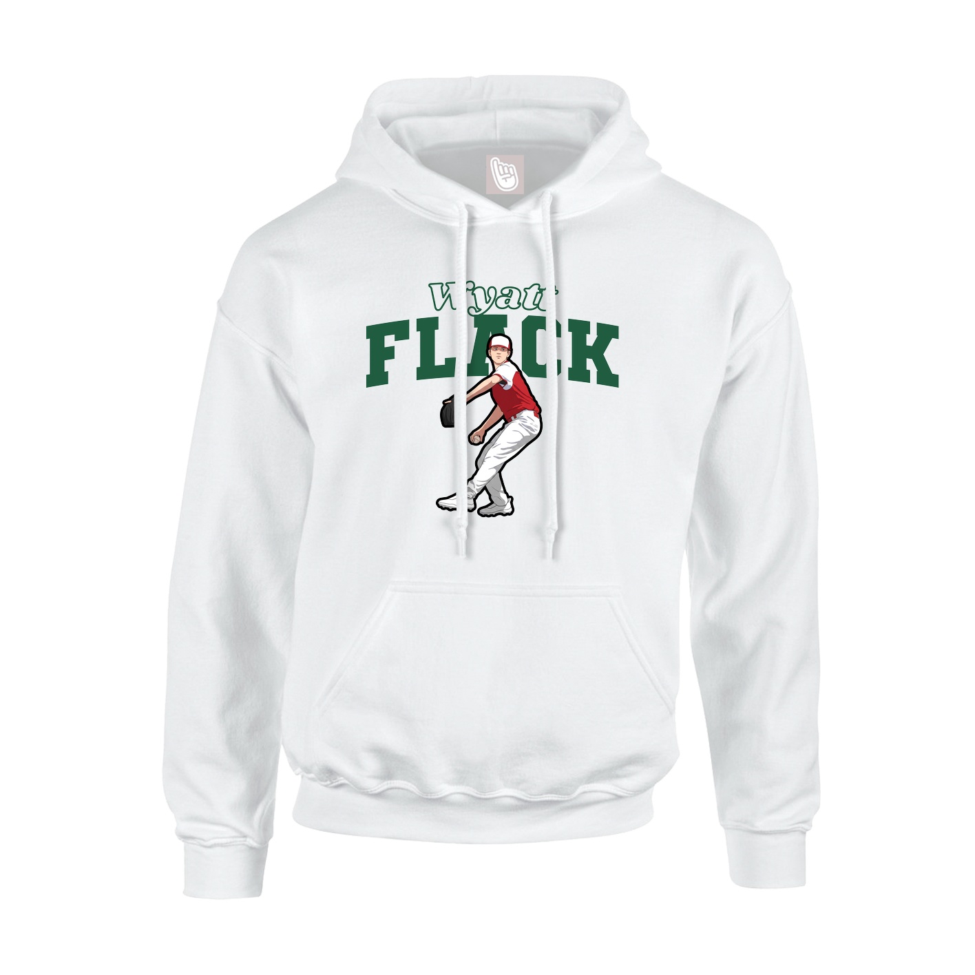 Hoodie — Name Arch in White