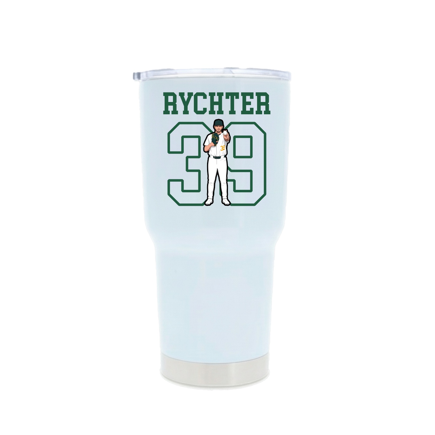 30oz Stainless Steel Tumbler — Shirsey in White