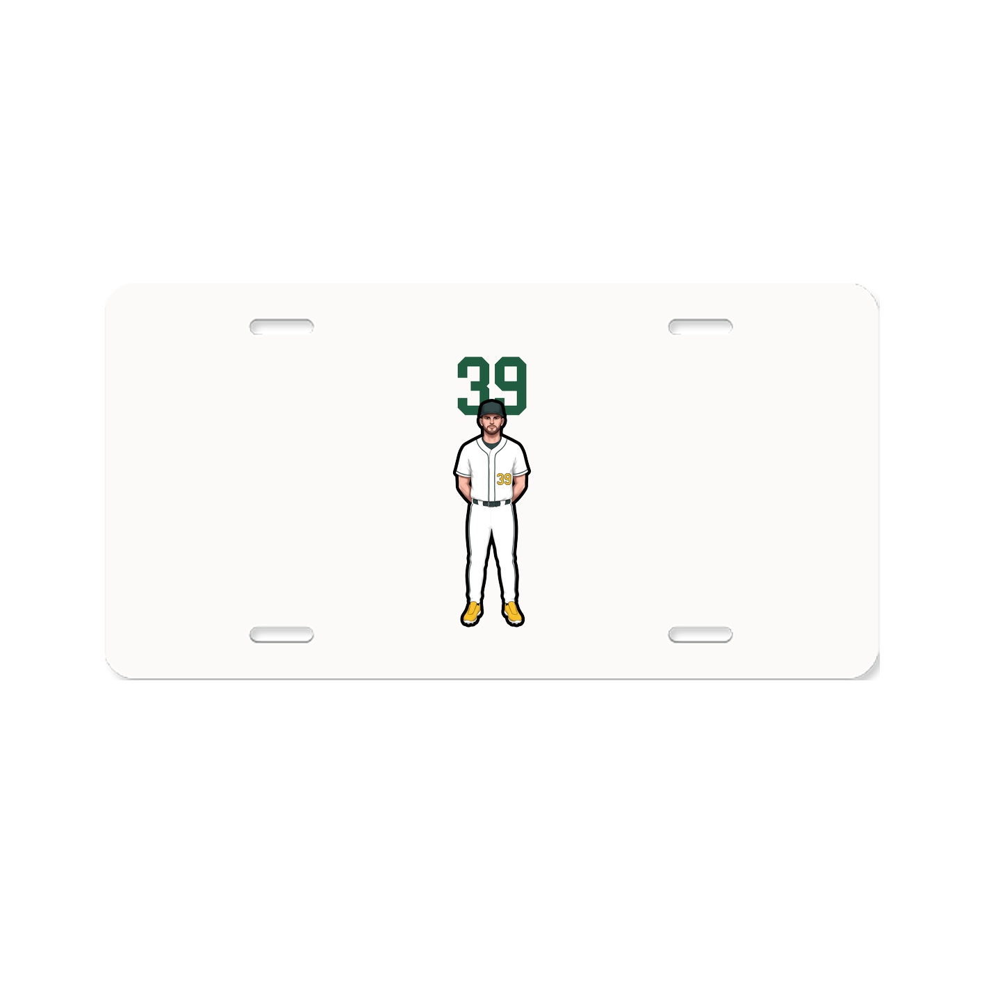 License Plate — Number Top in Classic