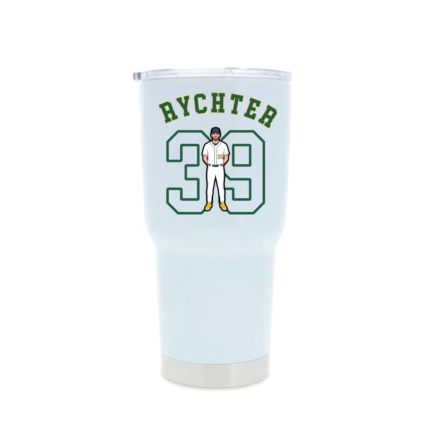 30oz Stainless Steel Tumbler — Shirsey Arch in White