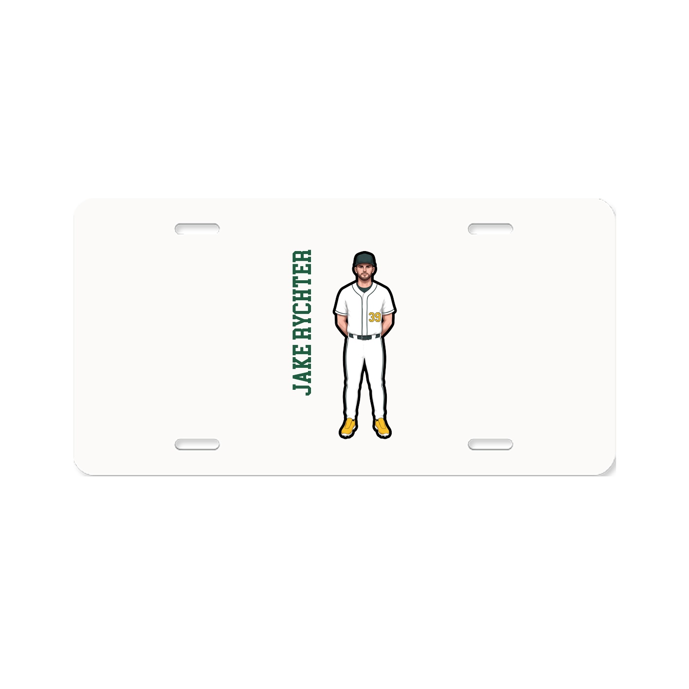 License Plate — Name Vertical in Classic