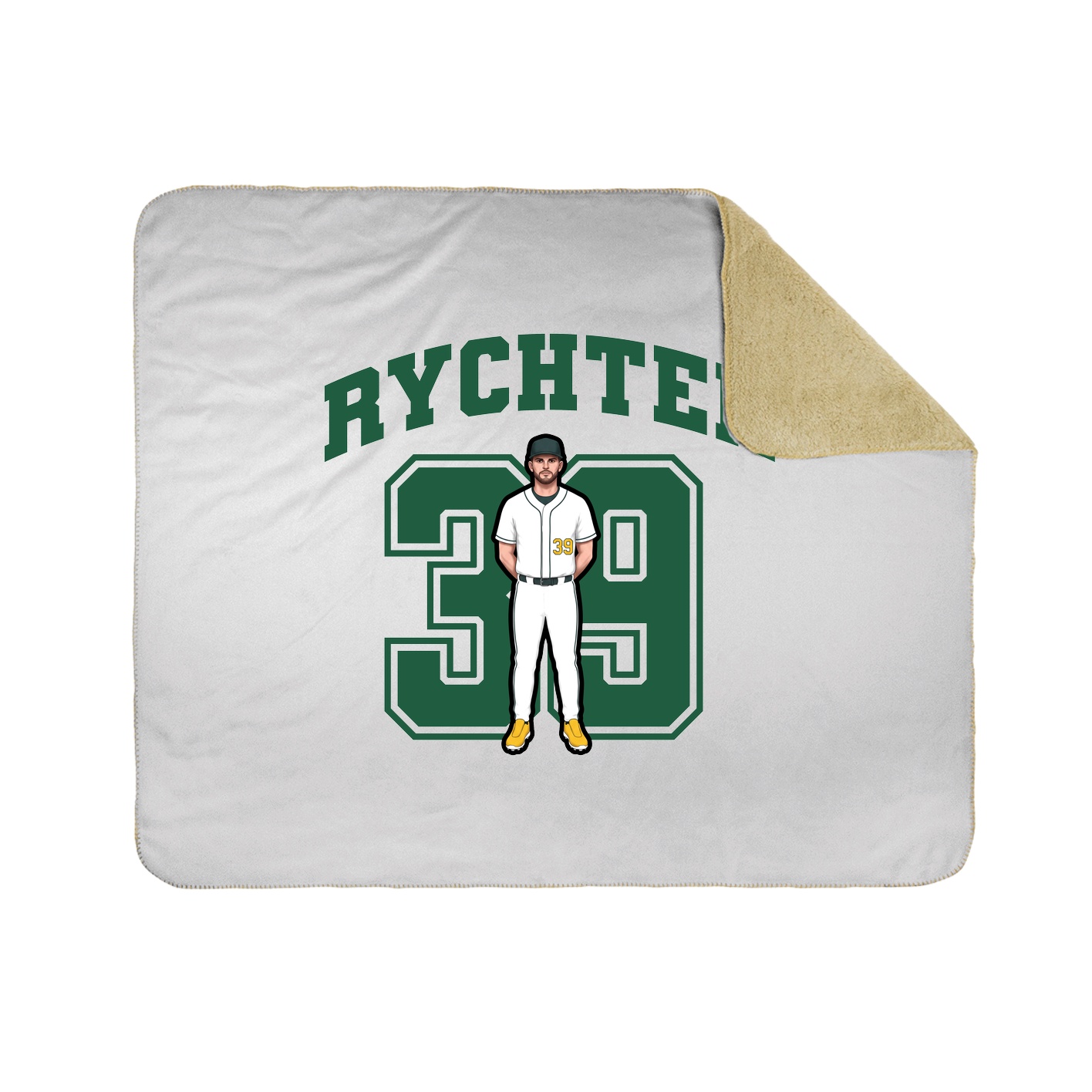 Throw Blanket — Number in White