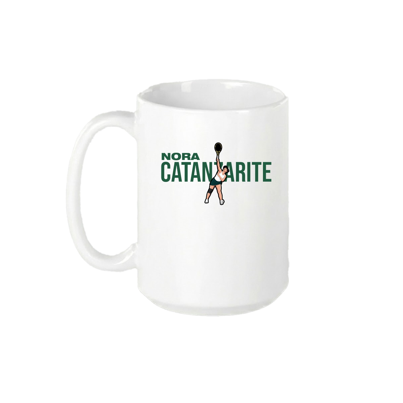 15oz Coffee Mug — Player Name in White