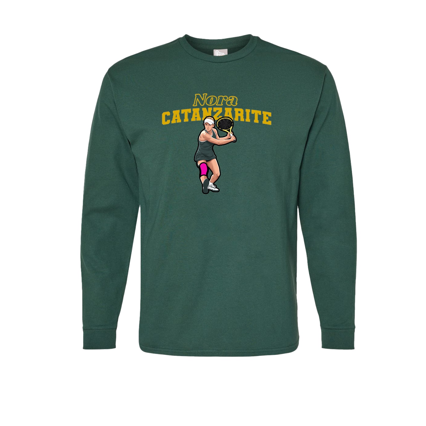 Long Sleeve Tee — Name Arch in Green