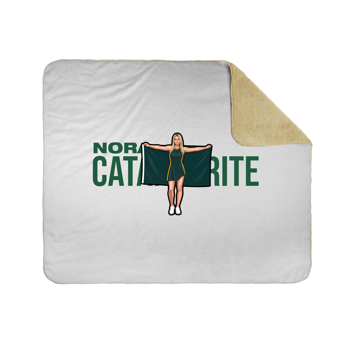 Throw Blanket — Player Name in White