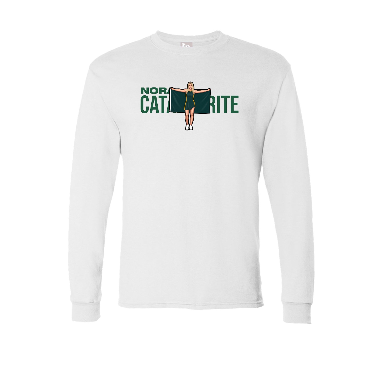 Long Sleeve Tee — Player Name in White