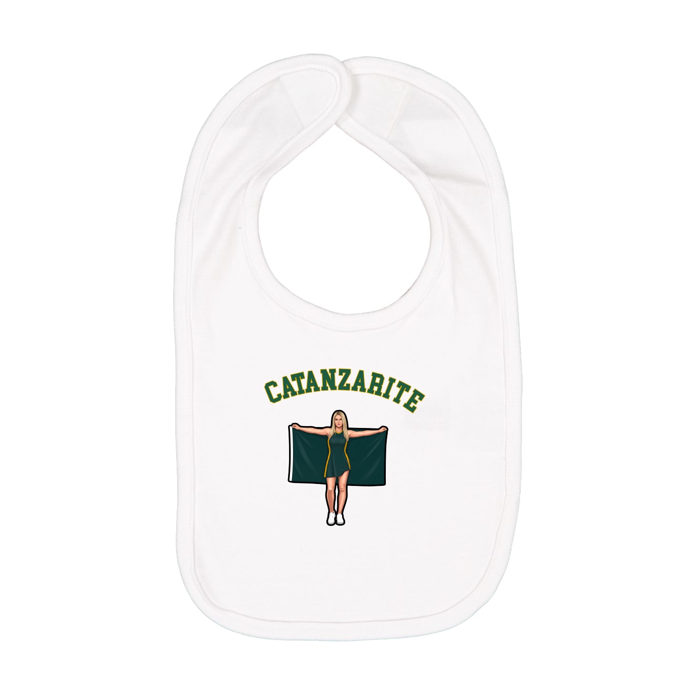 Infant Bib — Shirsey Arch in White