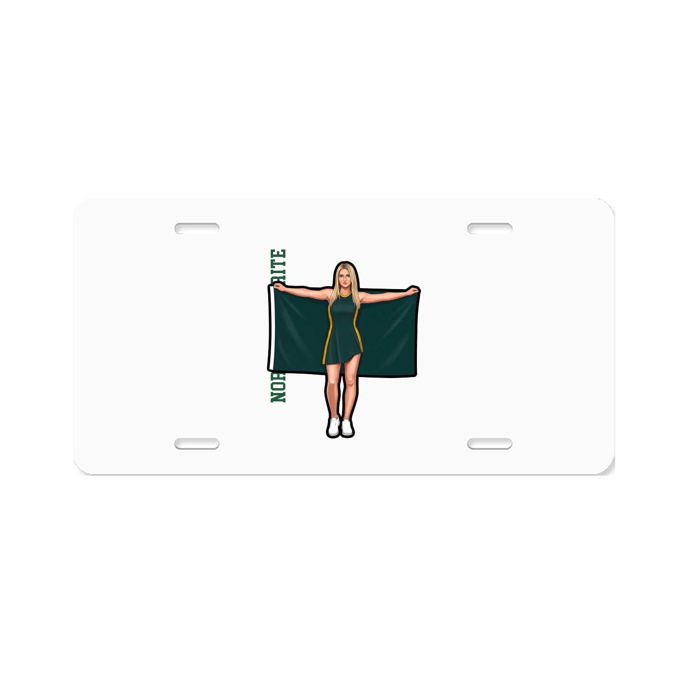 License Plate — Name Vertical in Classic