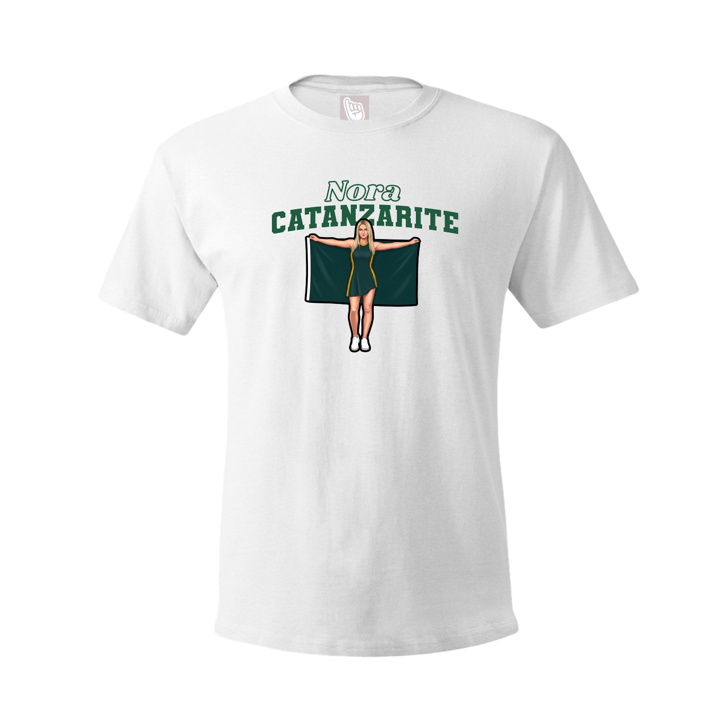 Youth Tee — Name Arch in White
