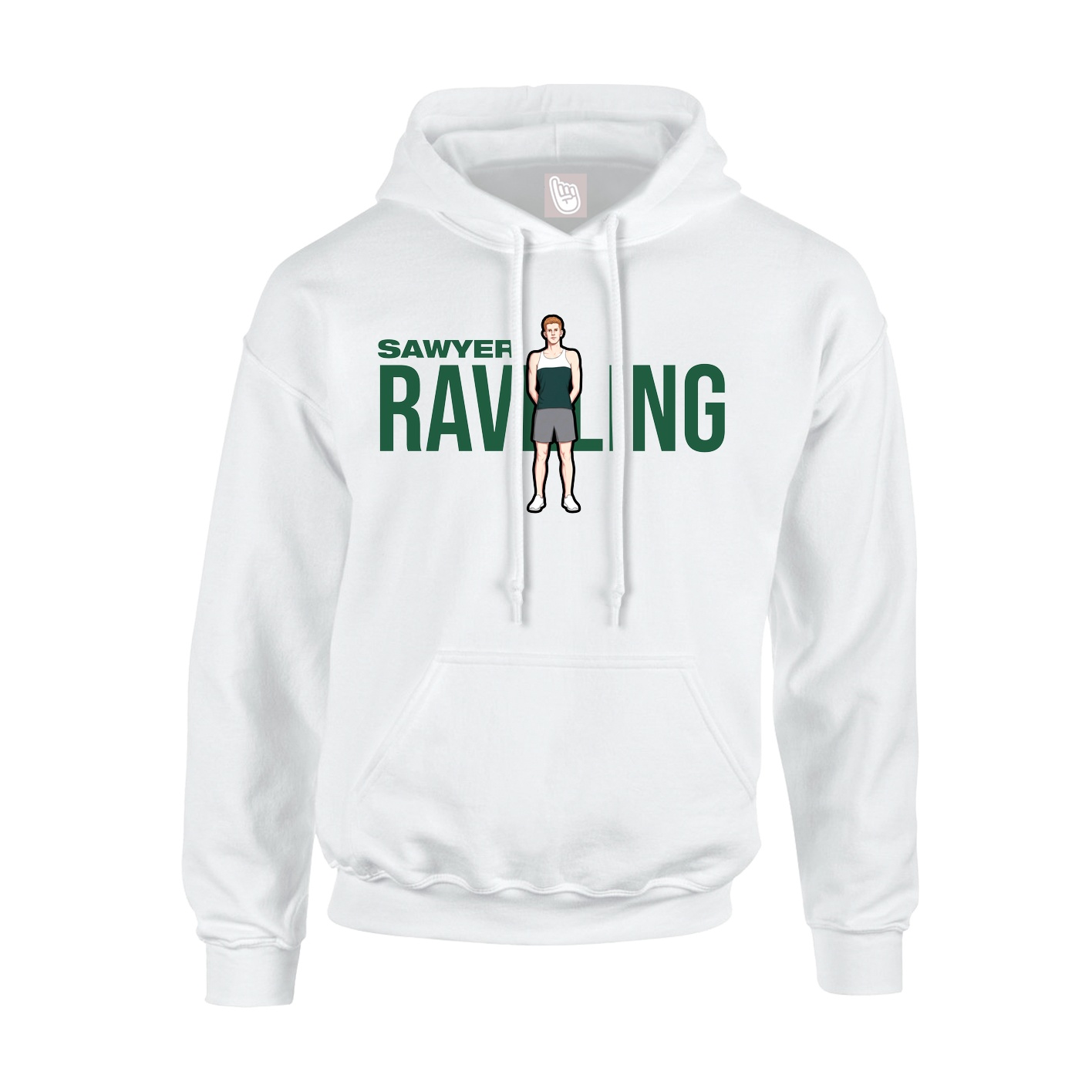 Youth Hoodie — Player Name in White