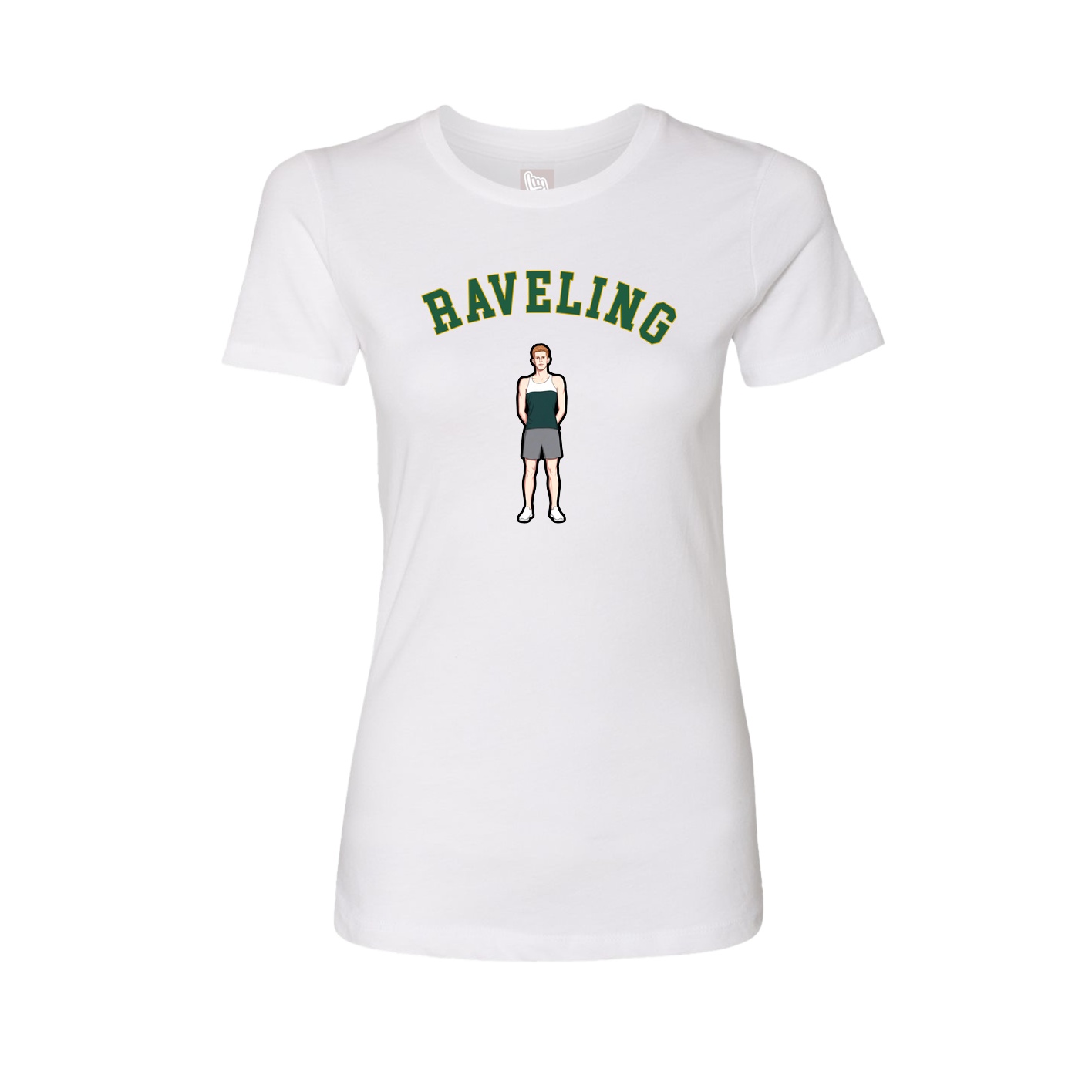 Fitted Women's Tee — Shirsey Arch in White