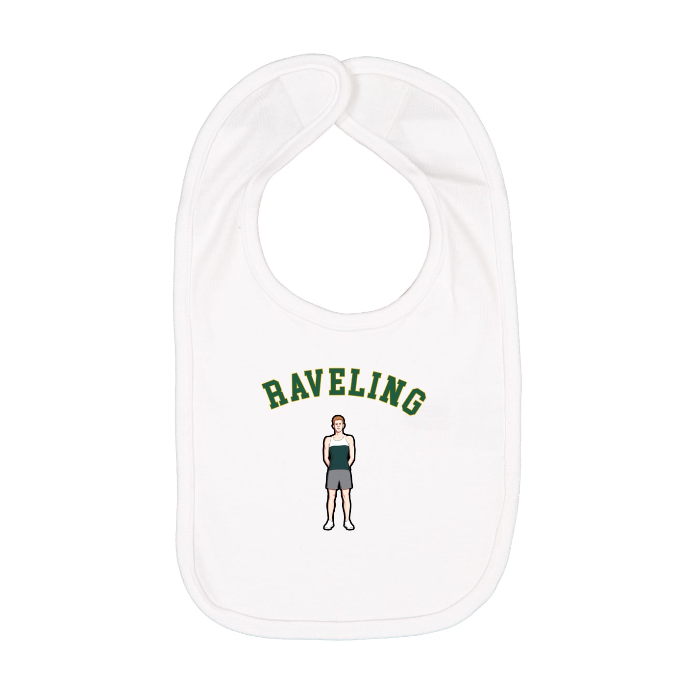 Infant Bib — Shirsey Arch in White