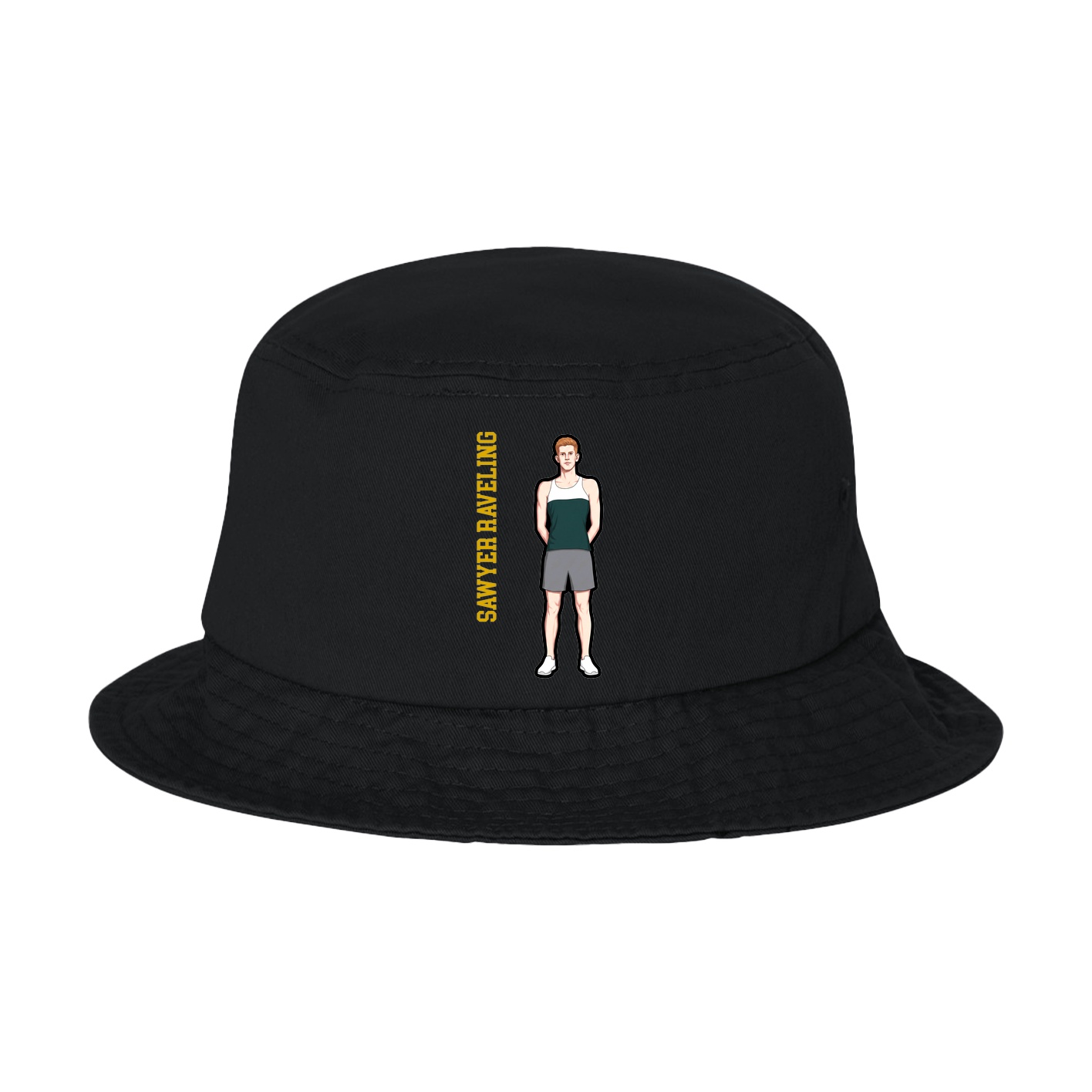 Bucket Cap — Name Vertical in Black
