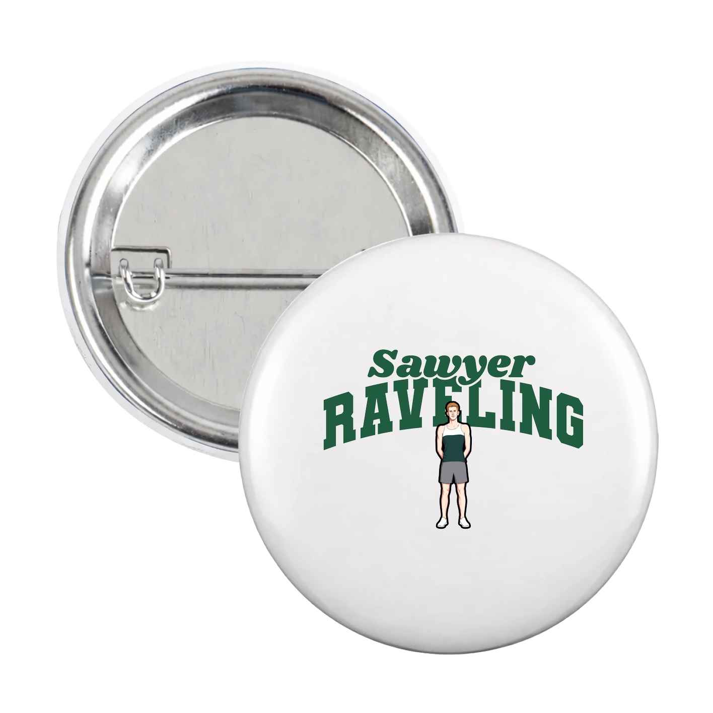 Game Day Button — Signature Arch in White