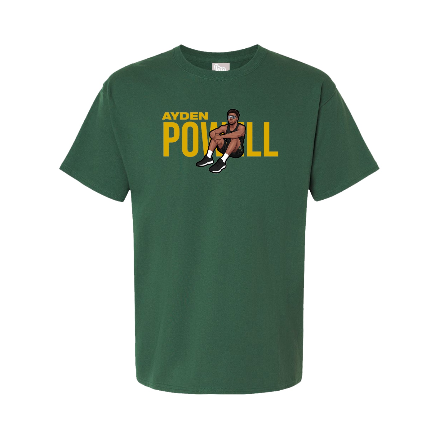 Youth Tee — Player Name in Green