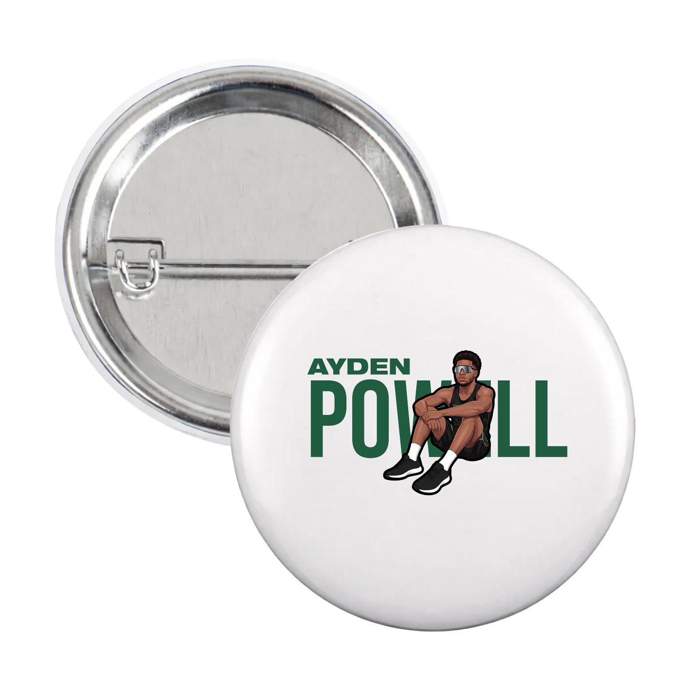 Game Day Button — Player Name in White