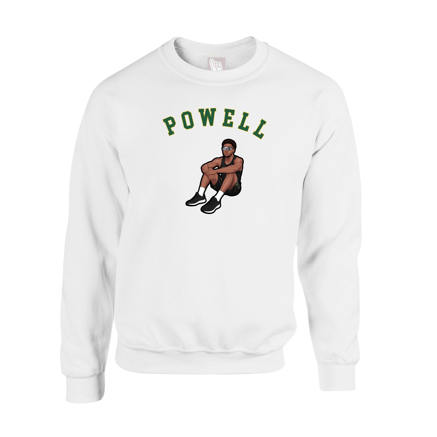 Fleece Crew — Shirsey Arch in White