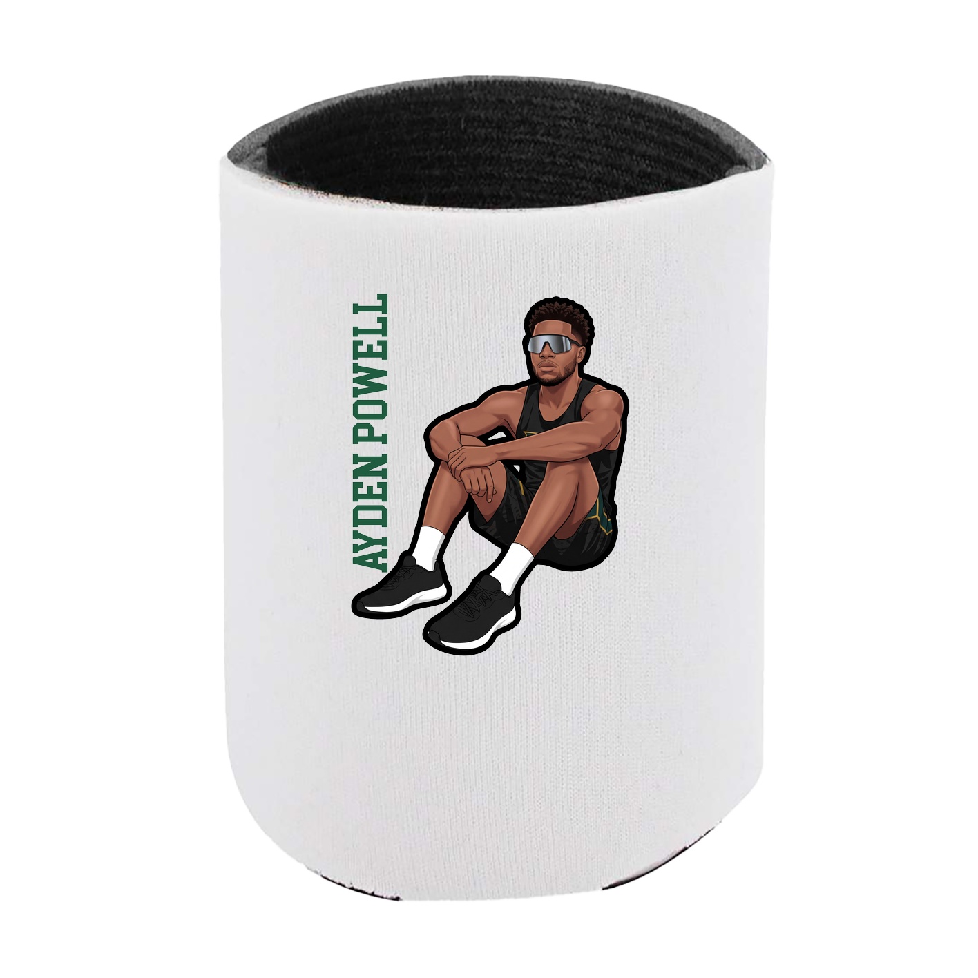 Can Holder — Name Vertical in White