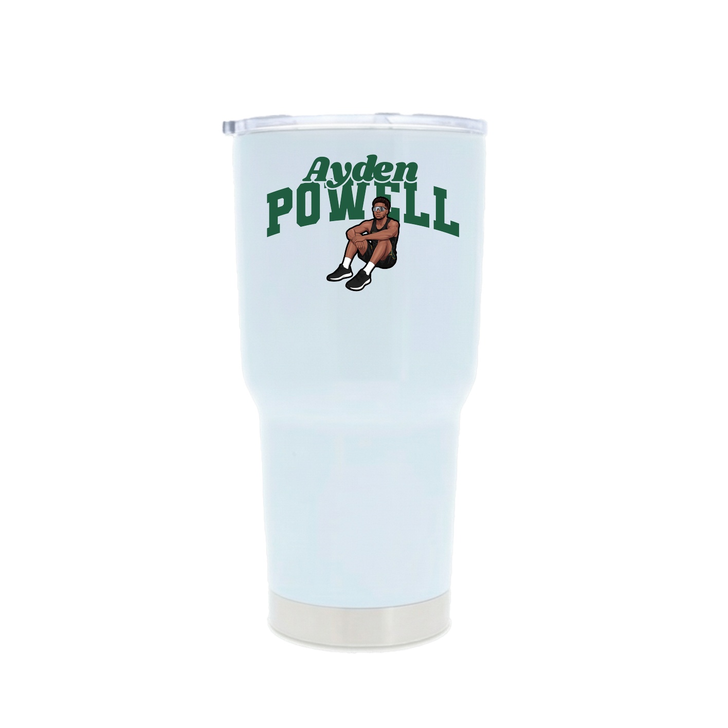 30oz Stainless Steel Tumbler — Signature Arch in White