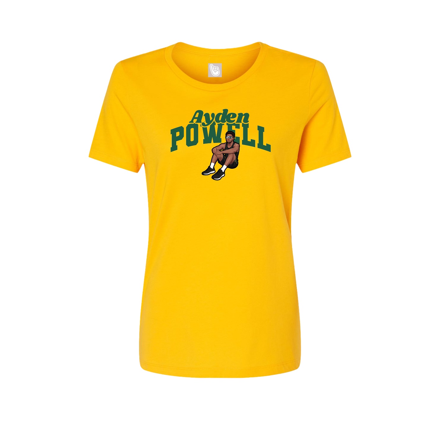 Fitted Women's Tee — Signature Arch in Gold