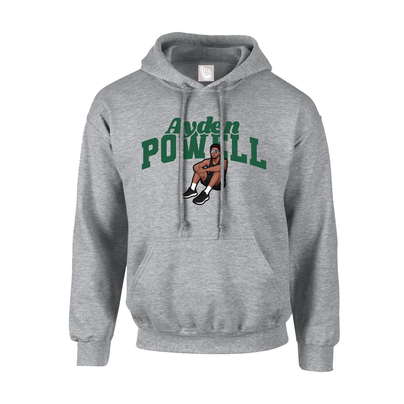 Youth Hoodie — Signature Arch in Grey