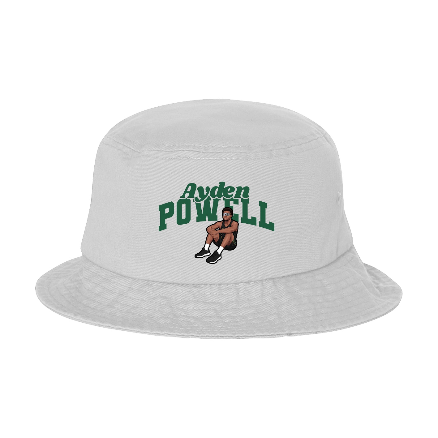 Bucket Cap — Signature Arch in White