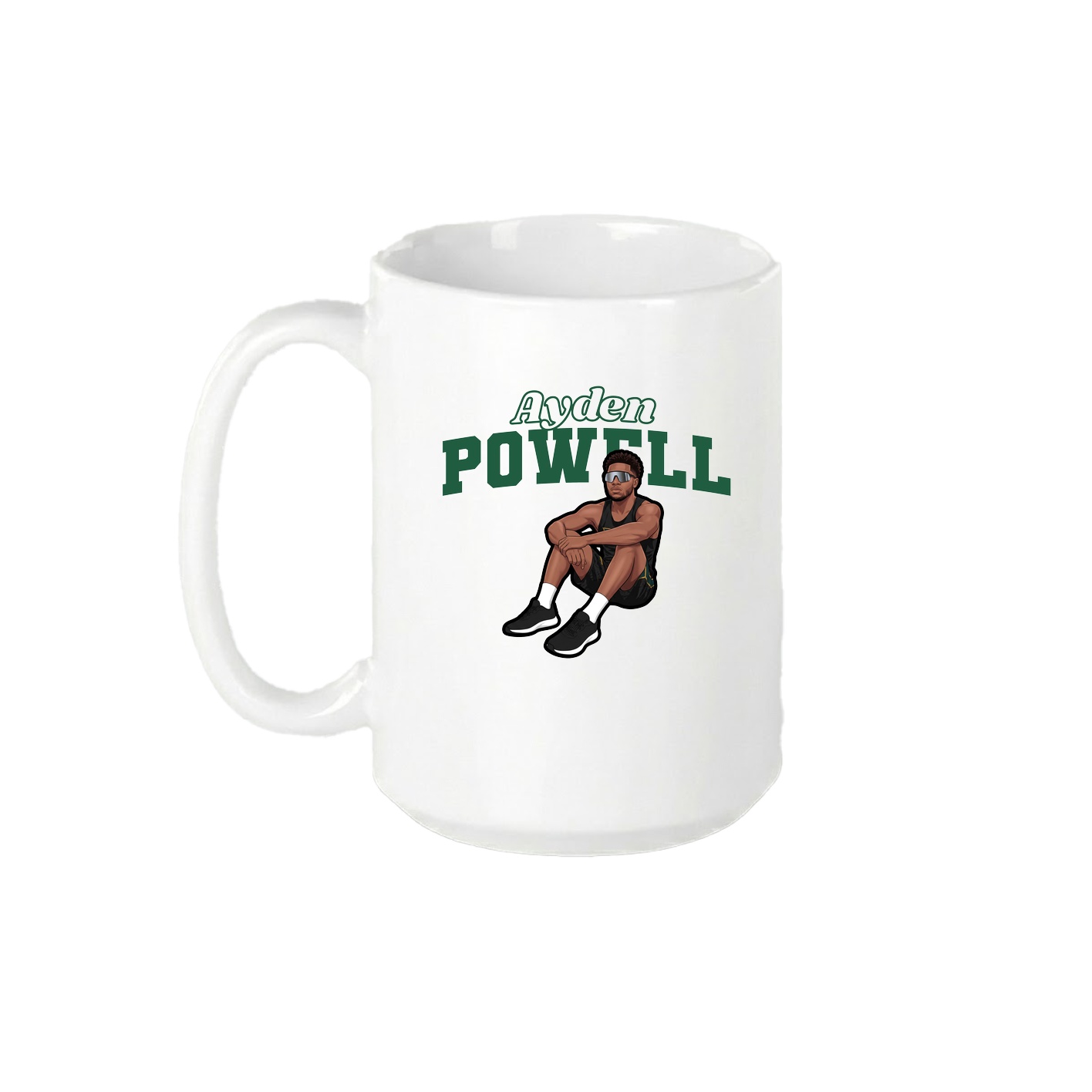15oz Coffee Mug — Name Arch in White