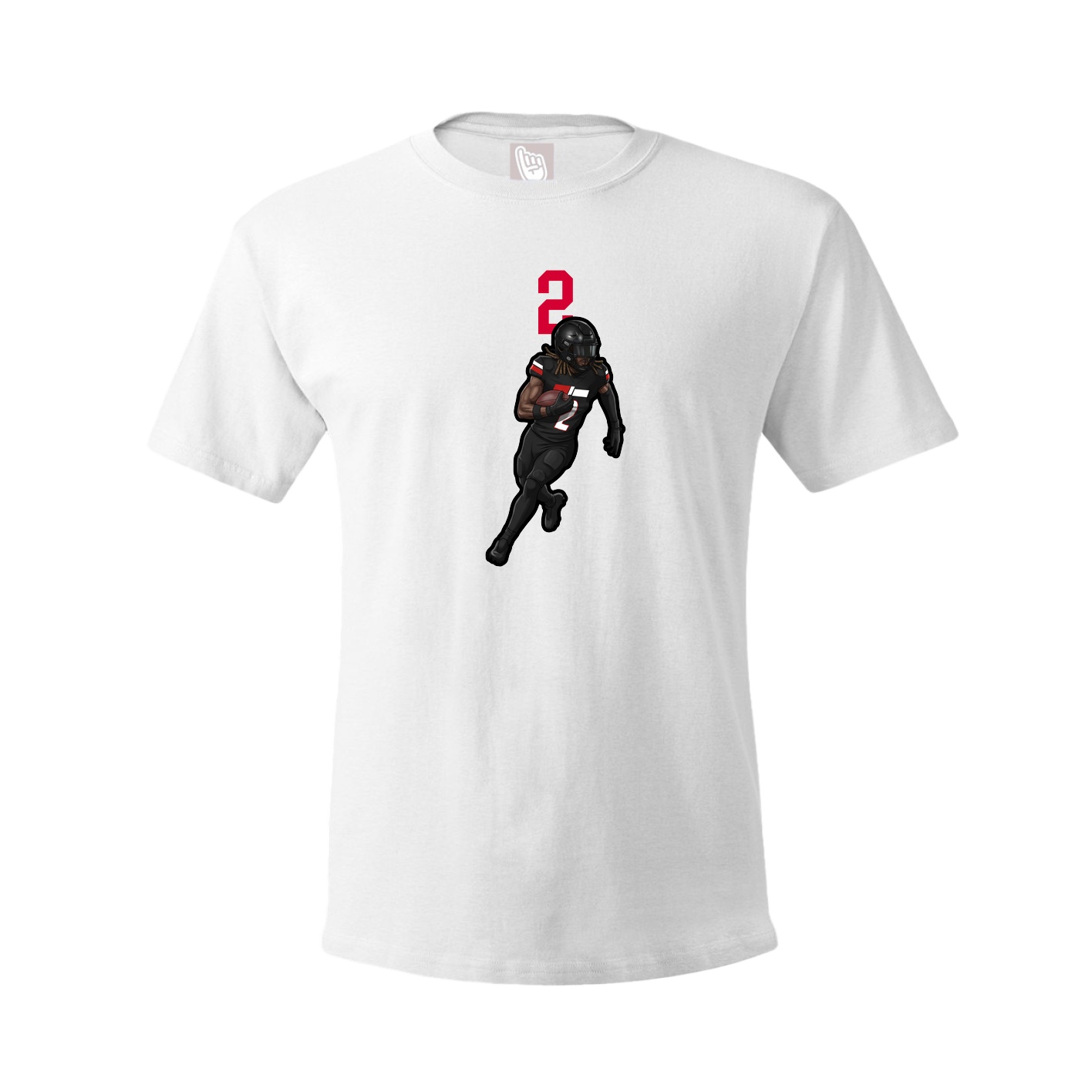 Youth Tee — Number Top in White