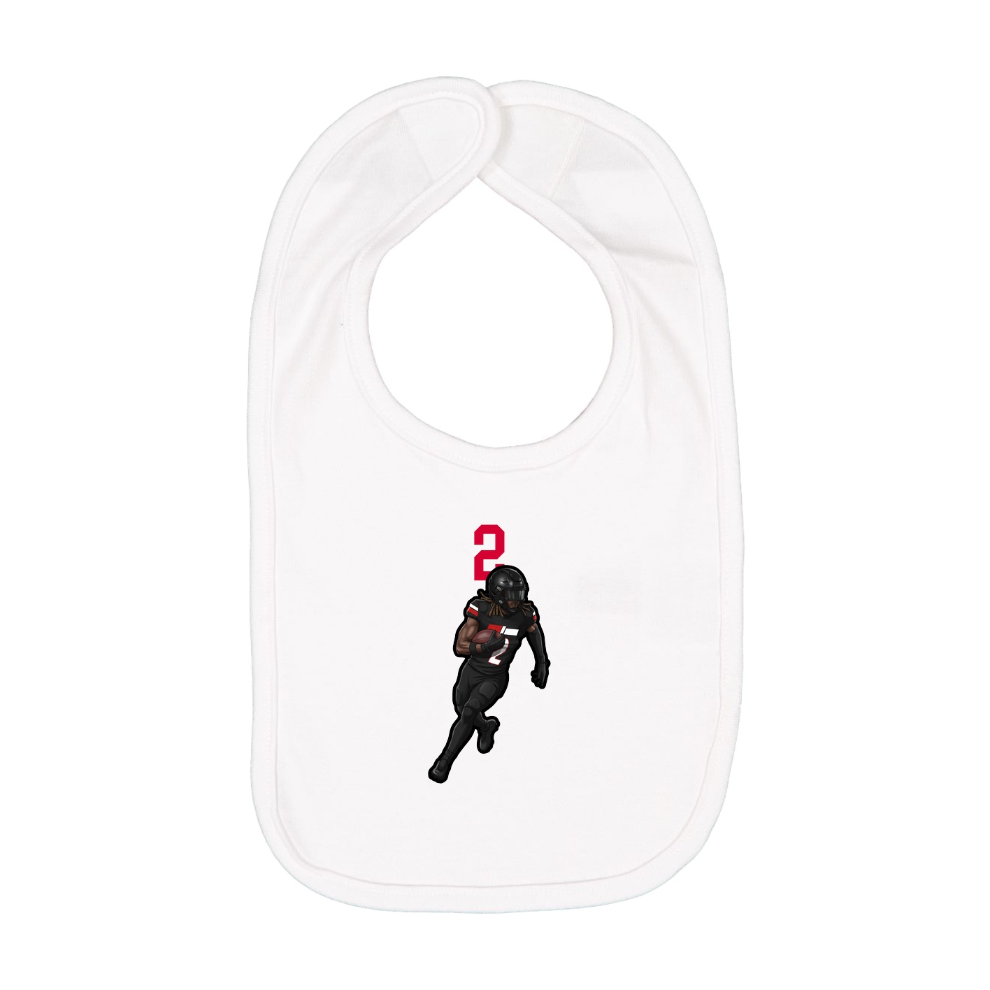 Infant Bib — Number Top in White