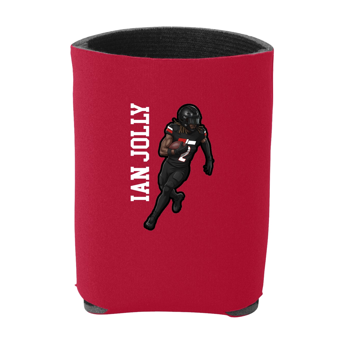 Can Holder — Name Vertical in Red