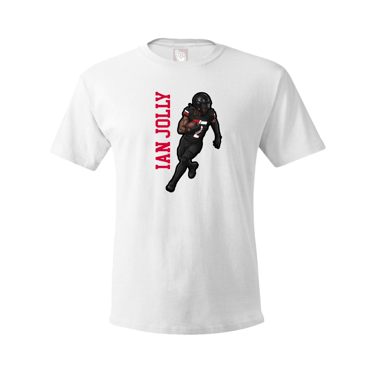Tee — Name Vertical in White