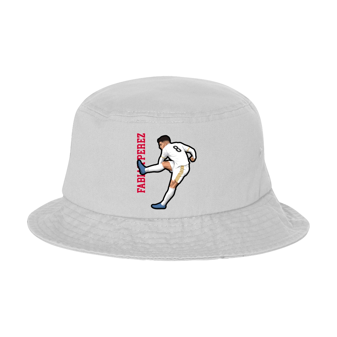 Bucket Cap — Name Vertical in White