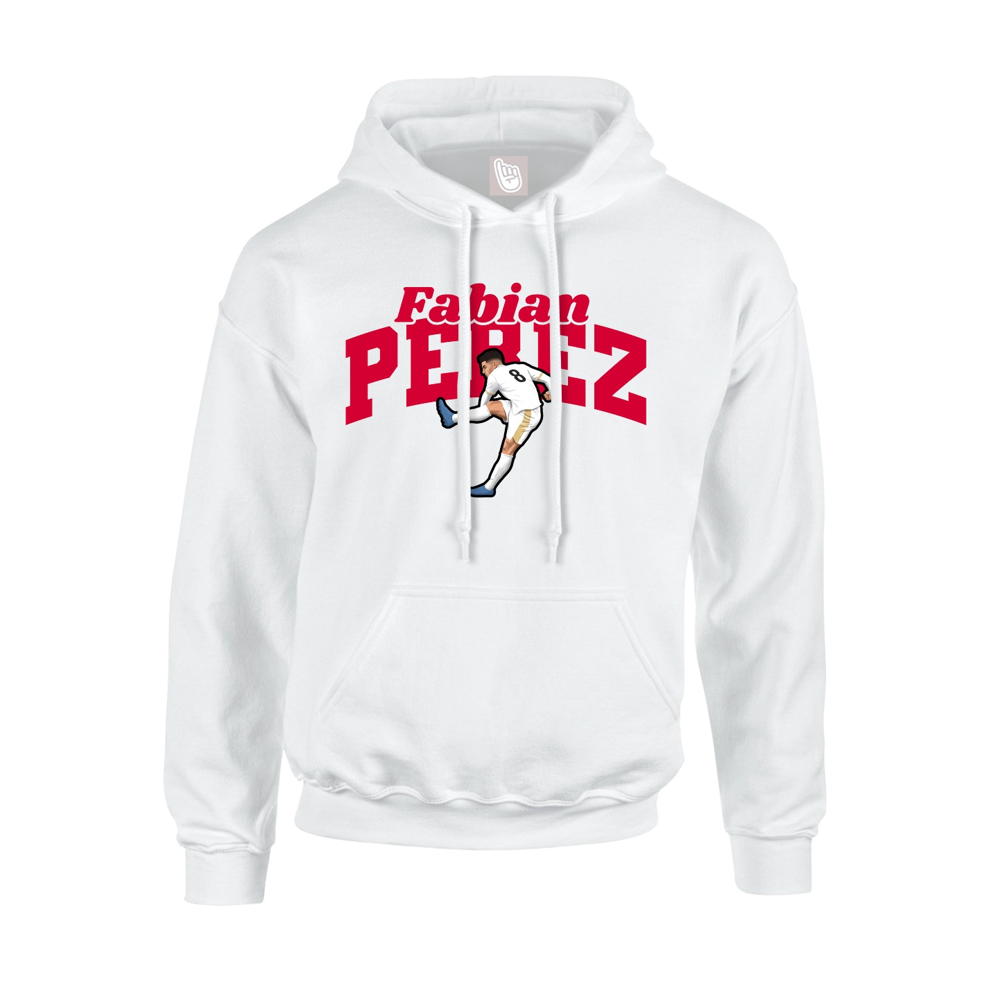 Youth Hoodie — Signature Arch in White
