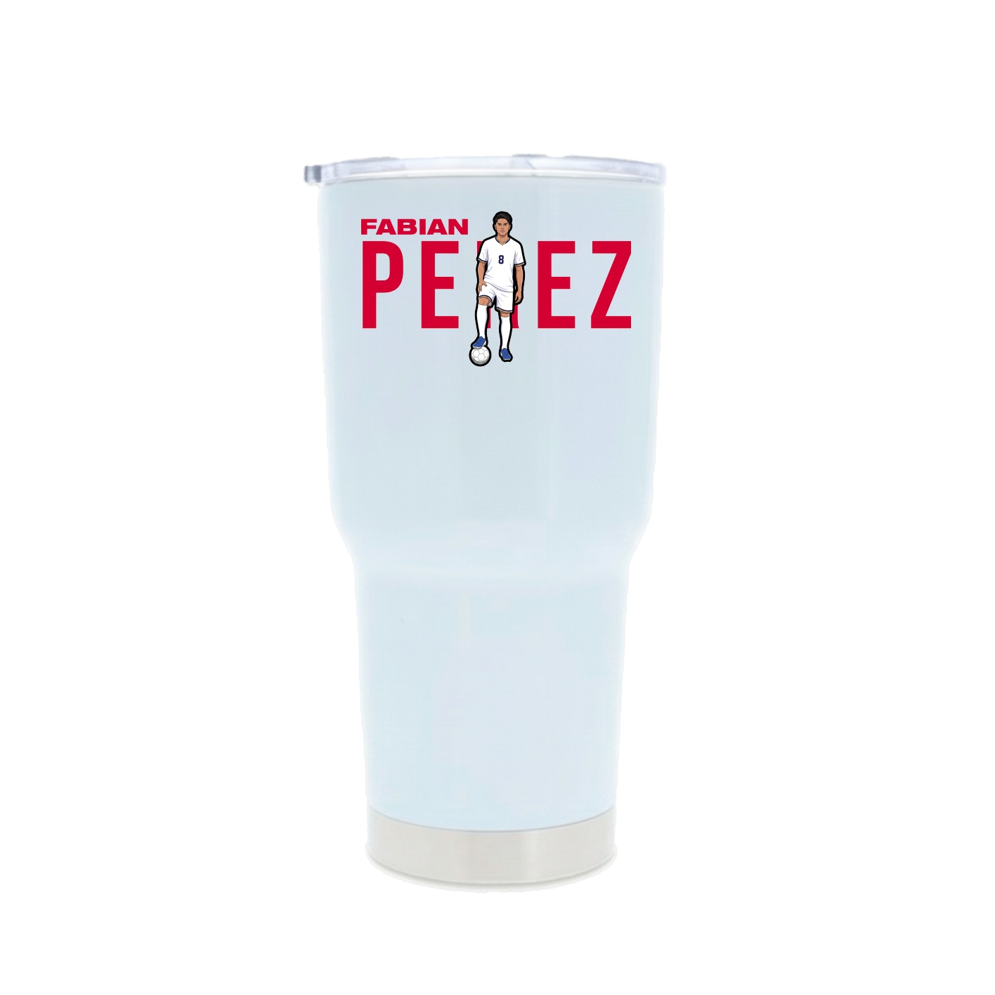 30oz Stainless Steel Tumbler — Player Name in White