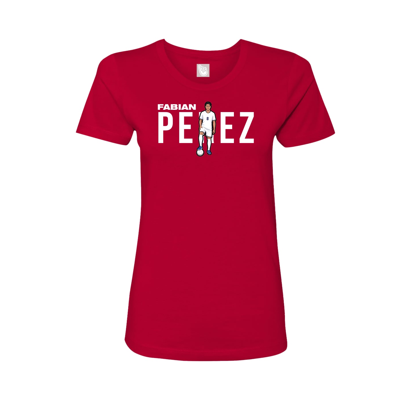 Womens Tee — Player Name in Red