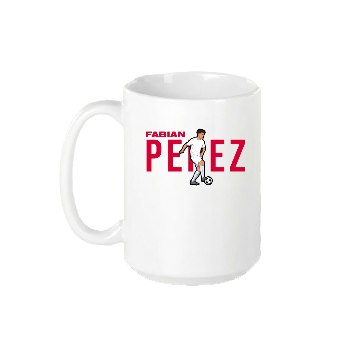 15oz Coffee Mug — Player Name in White