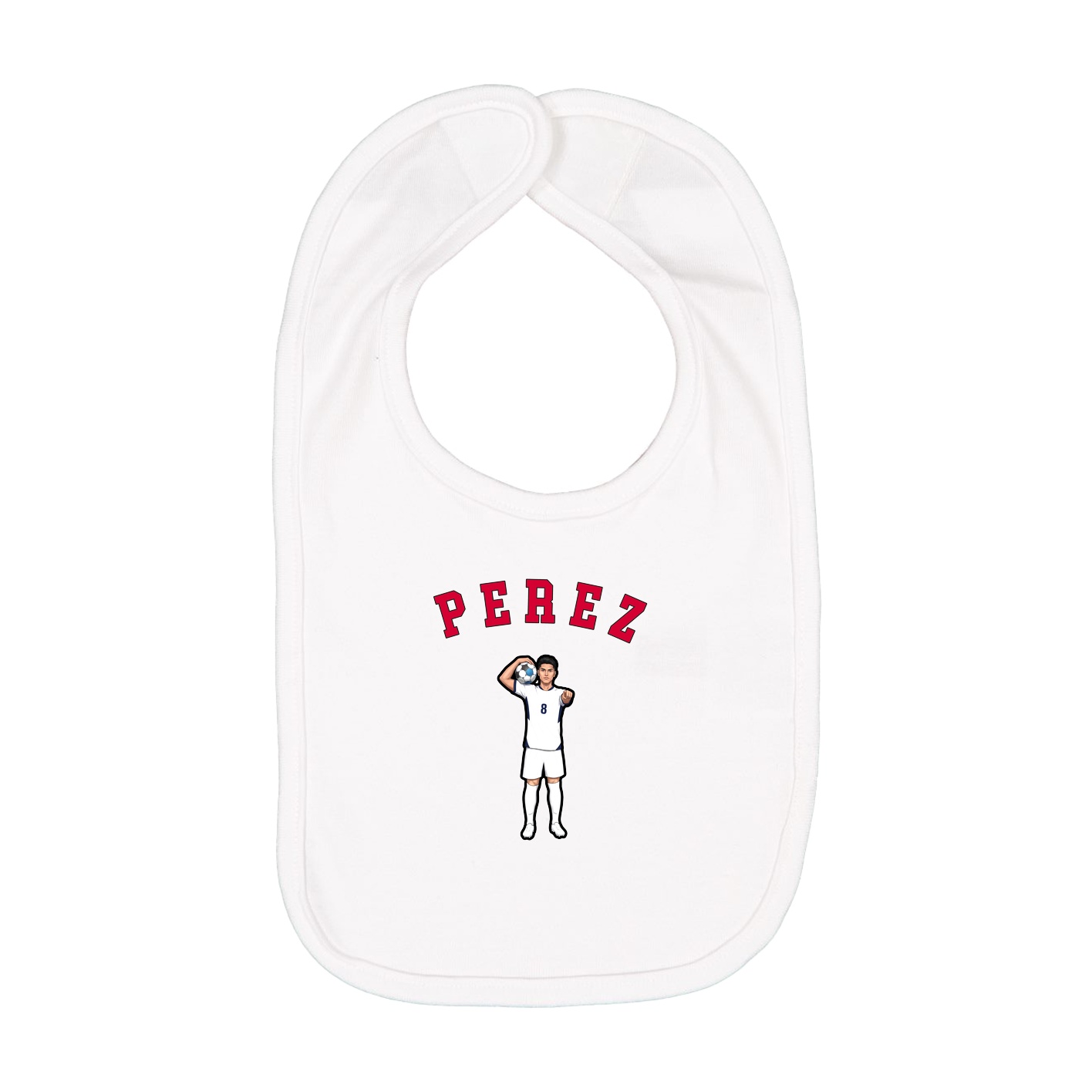 Infant Bib — Shirsey Arch in White