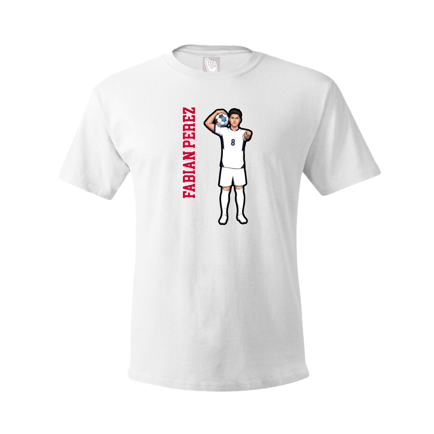 Tee — Name Vertical in White