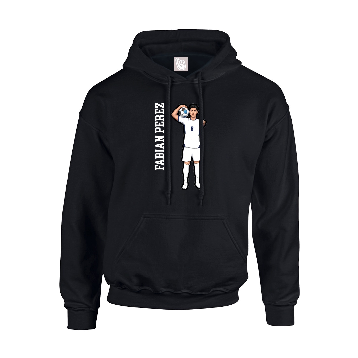 Hoodie — Name Vertical in Black