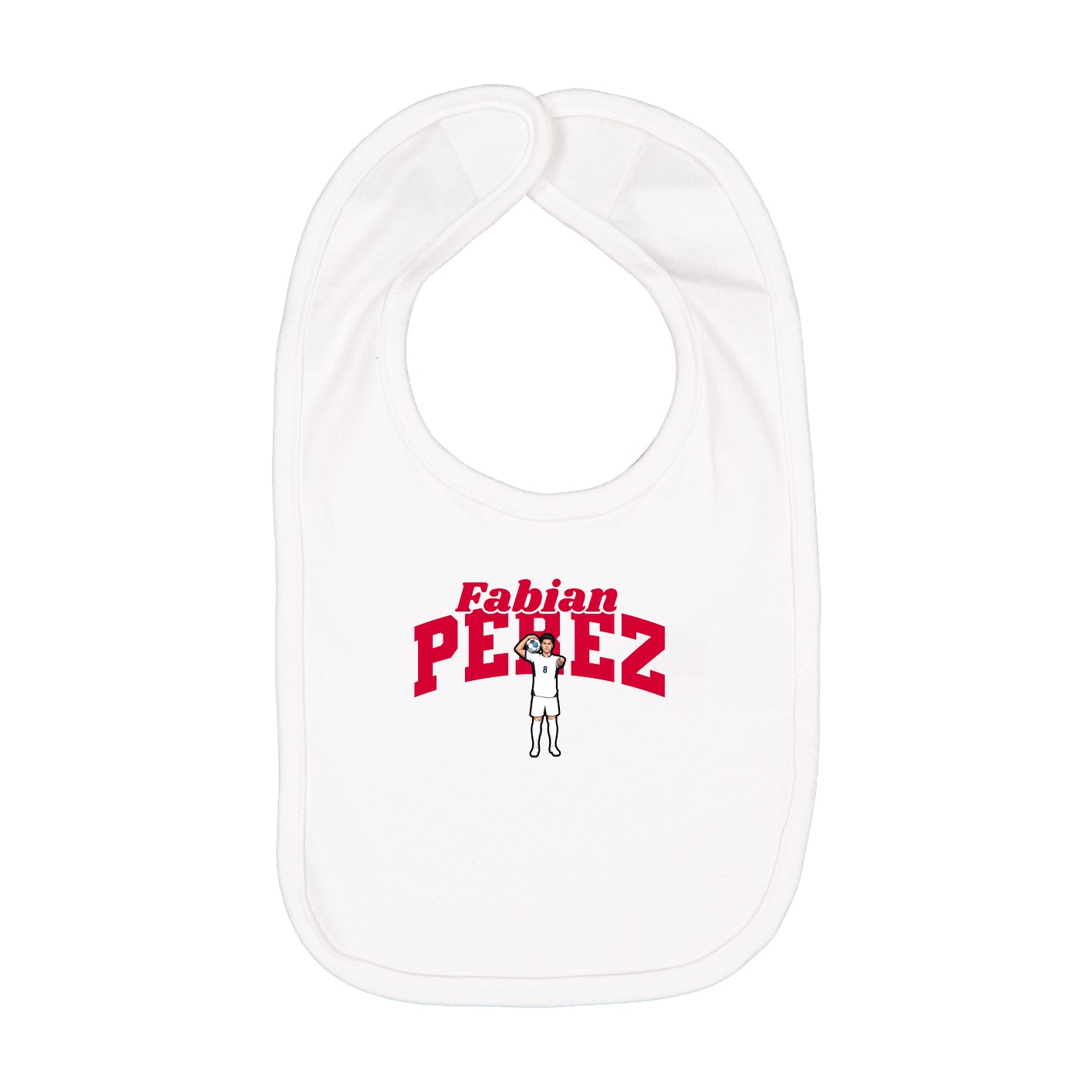 Infant Bib — Signature Arch in White