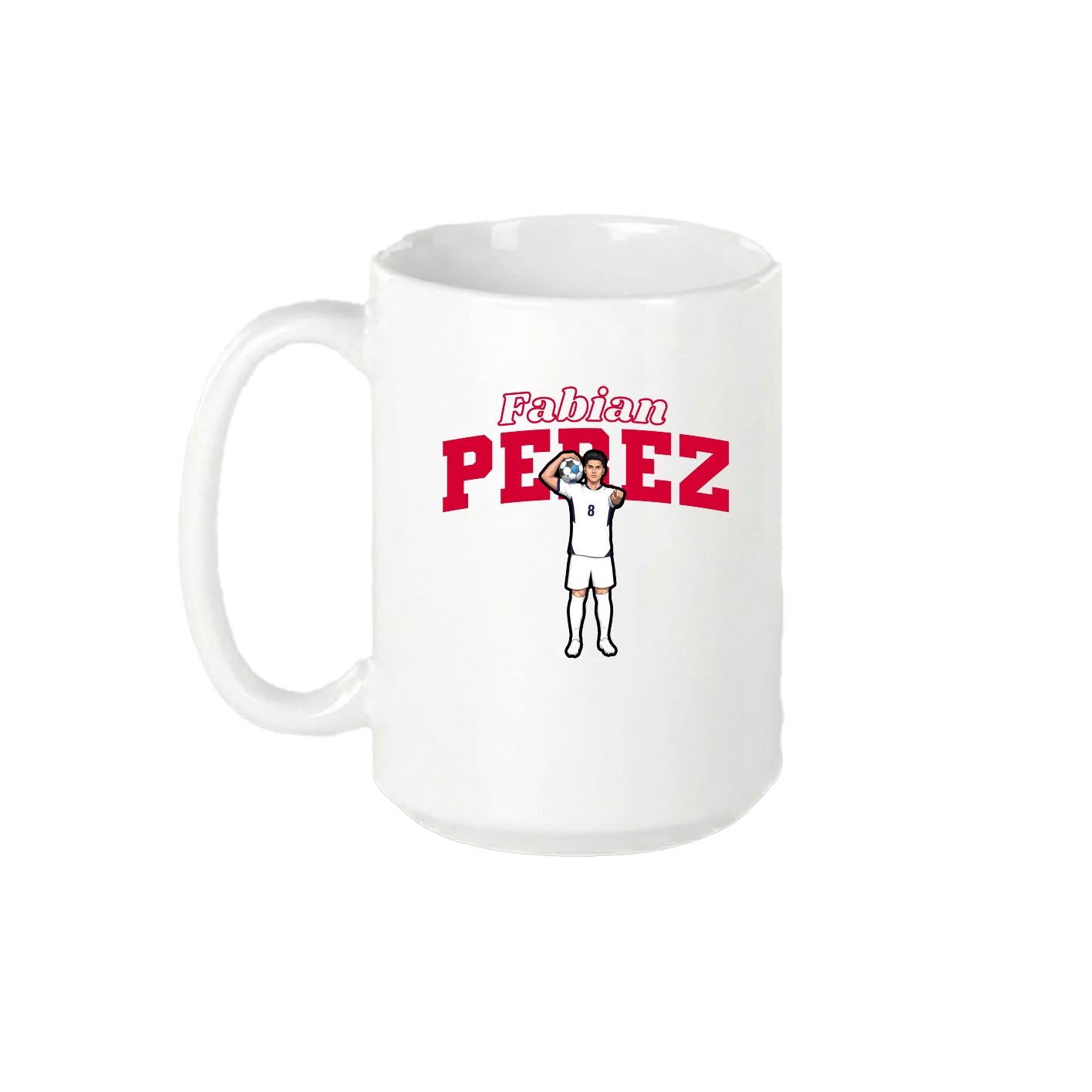 15oz Coffee Mug — Name Arch in White