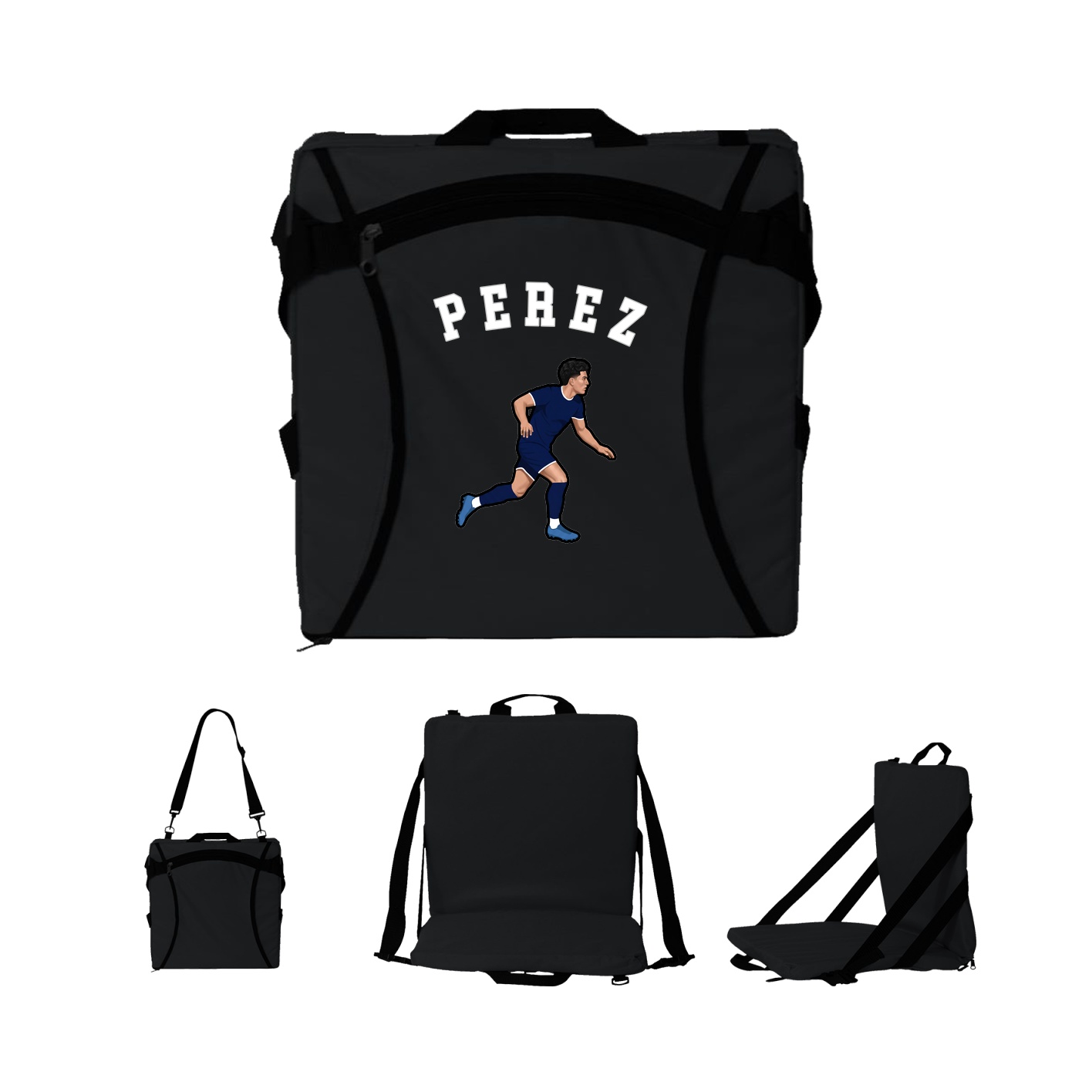 Folding Stadium Seat — Shirsey Arch in Black