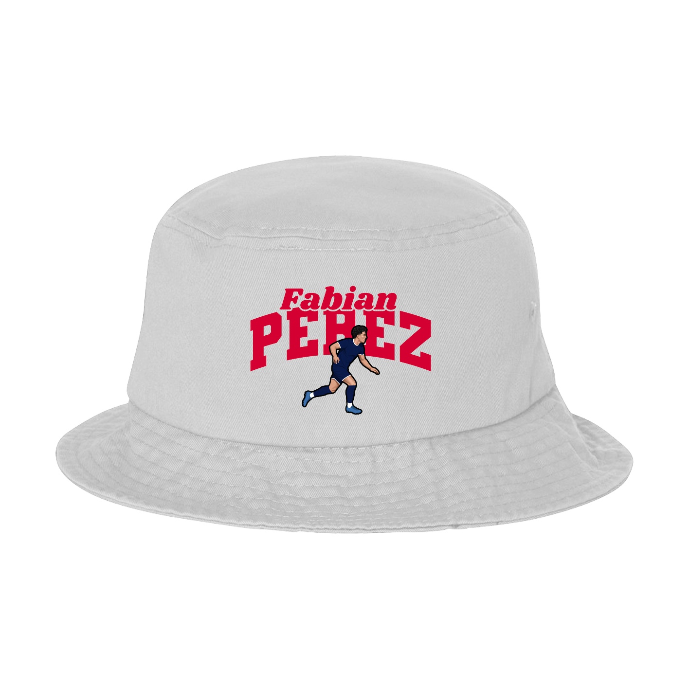 Bucket Cap — Signature Arch in White
