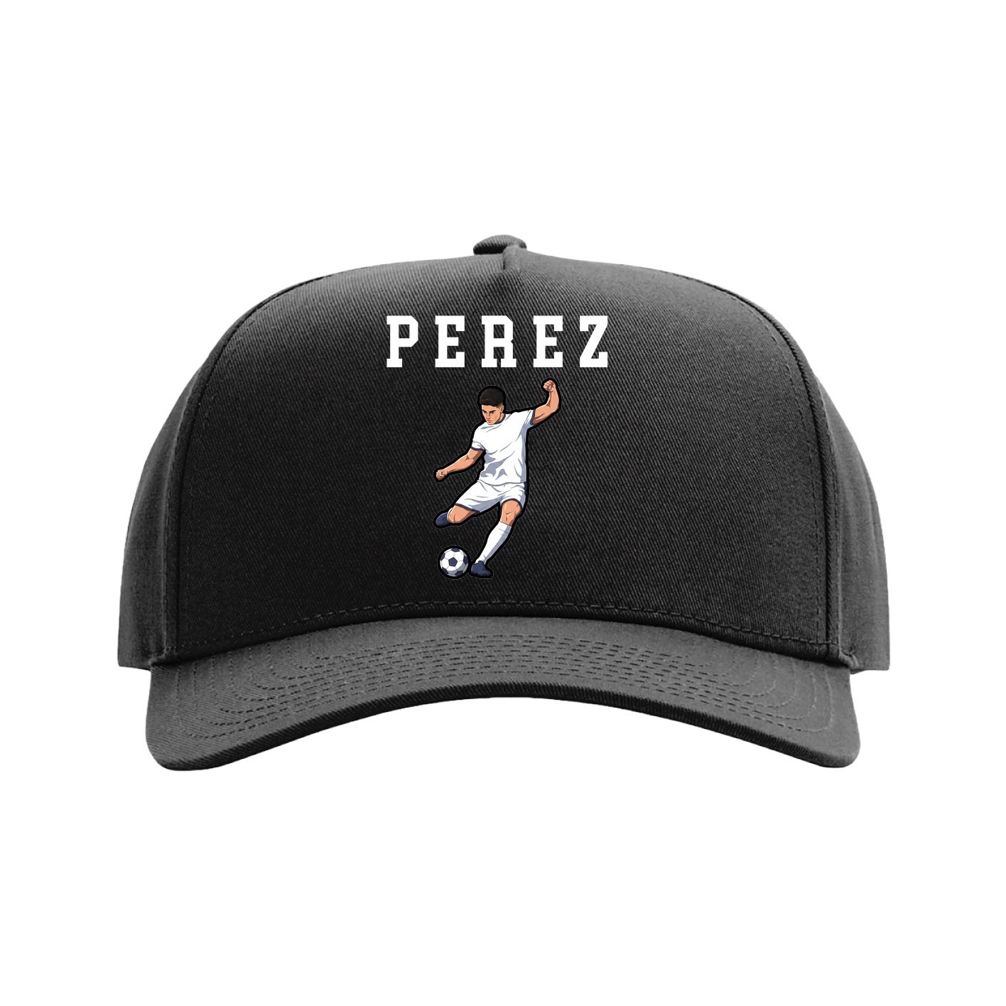 Full Fabric Five-Panel Champ Cap — Shirsey in Black